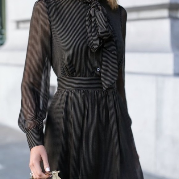 Diane Von Furstenberg Arabella Pinstripe Dress - Picture 1 of 8